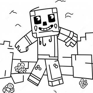 Sevimli Minecraft Zombisi Boyama Sayfasi 133262 65574