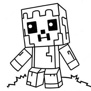 Sevimli Minecraft Zombisi Boyama Sayfasi 133262 65575