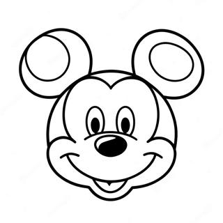 Mutlu Mickey Mouse Yuzu Boyama Sayfasi 133620-65865