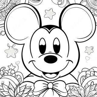 Mutlu Mickey Mouse Yuzu Boyama Sayfasi 133620-65866