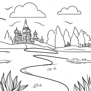 Guzel Rus Manzarasi Boyama Sayfasi 133728-65958