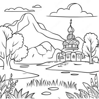 Guzel Rus Manzarasi Boyama Sayfasi 133728-65959