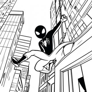 Miles Morales Sehirde Salinirken Boyama Sayfasi 133853-66046