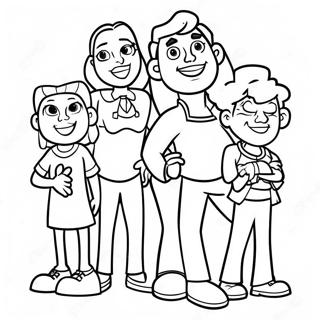 Gururlu Aile Eglence Gunu Boyama Sayfasi 133932 66109