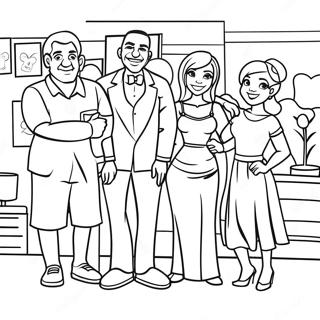 Gururlu Aile Eglence Gunu Boyama Sayfasi 133932 66110