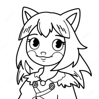 Gizemli Kurt Kizi Anime Boyama Sayfasi 134241 66357