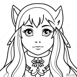 Gizemli Kurt Kizi Anime Boyama Sayfasi 134241 66359