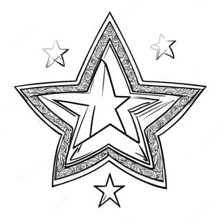 Tum Yildizlar Cheer Logosu Boyama Sayfasi 134288-66383