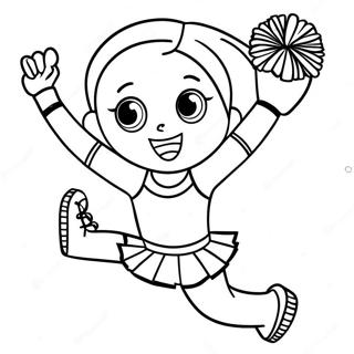 Performans Yapan Cheerleader Boyama Sayfasi 134289-66386