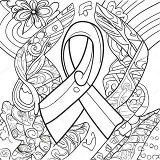 Renkli Tip 1 Diyabet Kurdele Boyama Sayfasi 135570-67388