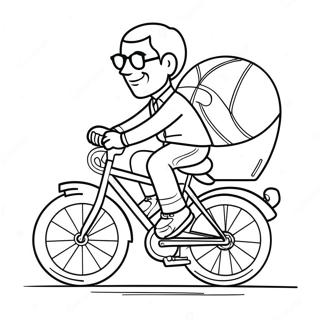 Bisiklet S Suren Havali Baba Boyama Sayfasi 136032 67753