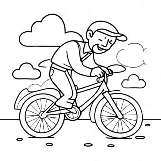 Bisiklet S Suren Havali Baba Boyama Sayfasi 136032 67755