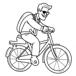 Bisiklet S Suren Havali Baba Boyama Sayfasi 136032 67756