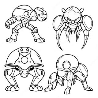 Metroid Yaratiklari Boyama Sayfasi 136516 68131