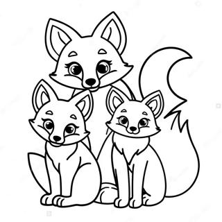 Tilki Ailesi Boyama Sayfasi 136569 68173