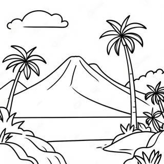 Canli Dominik Cumhuriyeti Tropikal Manzara Boyama Sayfasi 136747 68310