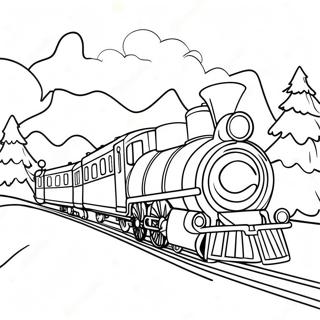 Senlikli Noel Treni Boyama Sayfasi 137158-68774