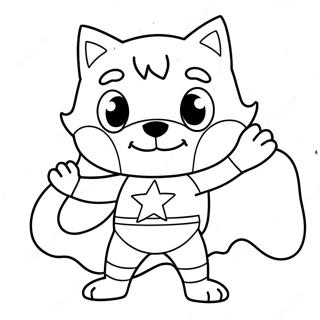 Bluey Super Kahraman Olarak Boyama Sayfasi 1371-1928