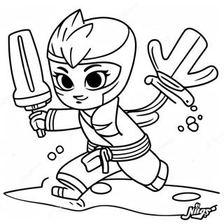 Su Gucleriyle Nya Ninjago Boyama Sayfasi 137262-68858