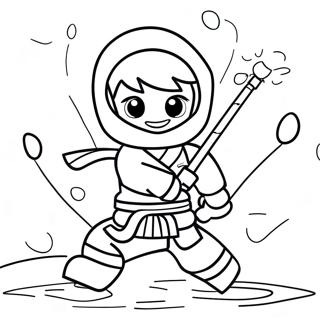 Su Gucleriyle Nya Ninjago Boyama Sayfasi 137262-68859