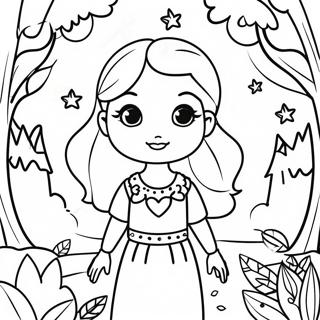 Buyuleyici Fantastik Kiz Buyulu Ormanda Boyama Sayfasi 137337 68916