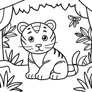 Orman Ortaminda Bebek Kaplani Boyama Sayfasi 137981-69428