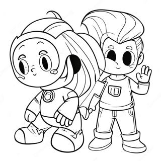 Dtkl Eglenceli Karakterler Boyama Sayfasi 138311-69676