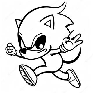 Hizli Sonic Kosuyor Boyama Sayfasi 138414-69754