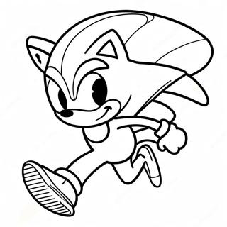 Hizli Sonic Kosuyor Boyama Sayfasi 138414-69755