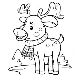 Sal Takmis Oyunbaz Ren Geyigi Boyama Sayfasi 138542 69858