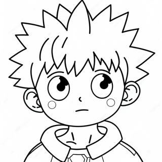 Killua Aksiyon Halinde Boyama Sayfasi 138592-69894