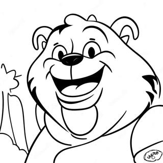 Taz Komik Bir Sekilde Guluyor Boyama Sayfasi 138645 69944