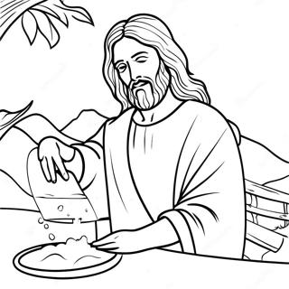 Isanin Suyu Saraba Donusturmesi Boyama Sayfasi 138748-70027