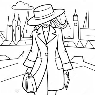 Carmen Sandiego Dunyayi Geziyor Boyama Sayfasi 139055-70266