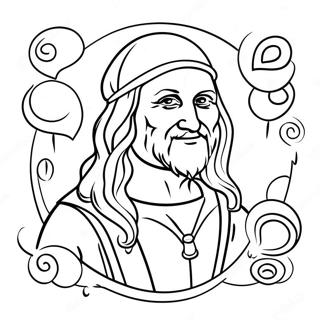 Leonardo Da Vinci Boyama Paleti Boyama Sayfasi 139106-70308