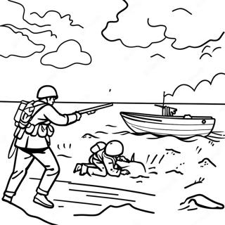 D Gunu Plaj Saldirisi Boyama Sayfasi 139158-70345