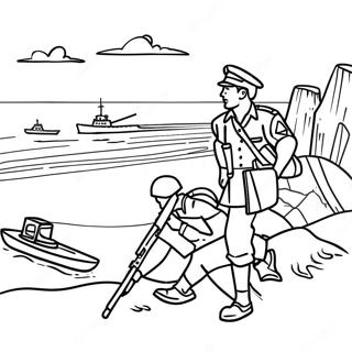 D Gunu Plaj Saldirisi Boyama Sayfasi 139158-70348