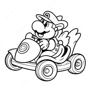 Mario Kart Bowser Bir Kartta Boyama Sayfasi 14620-3189