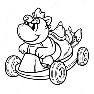 Mario Kart Bowser Bir Kartta Boyama Sayfasi 14620-3190