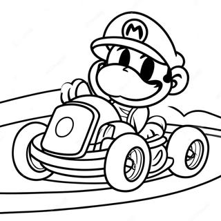 Mario Kart Yoshi Bir Piste Boyama Sayfasi 14623-3201