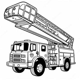 Itfaiye Aracinin Merdiveni Uzatmasi Boyama Sayfasi 14990-3274