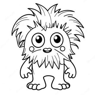 Tuhaf Sacli Komik Canavar Boyama Sayfasi 15436 3379