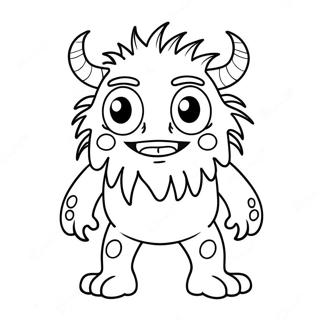 Tuhaf Sacli Komik Canavar Boyama Sayfasi 15436 3380