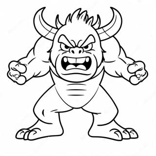 Kizgin Canavar Kukreyen Boyama Sayfasi 15437 3382