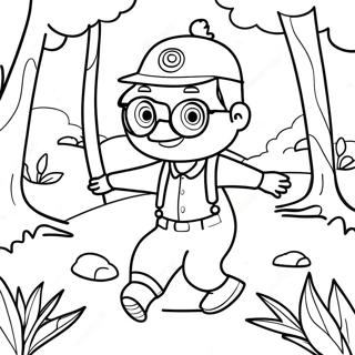 Blippi Dogayi Kesfediyor Boyama Sayfasi 16261 3552