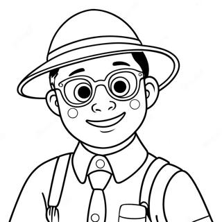 Blippi Renkli Sapka Ile Boyama Sayfasi 16262-3553