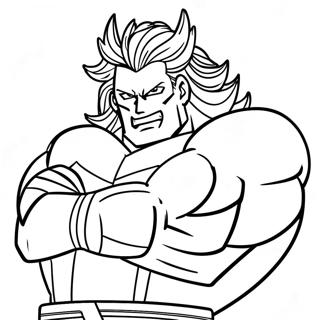 All Might Kahraman Pozu Boyama Sayfasi 16634-3632