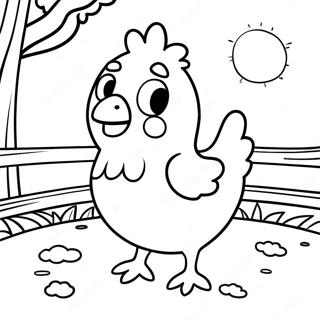 Sevimli Tavuk Ciftlikte Boyama Sayfasi 16728-3647