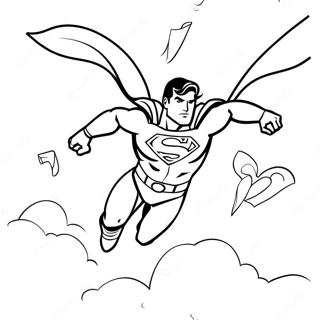Supermen Yuksek Ucuyor Boyama Sayfasi 17337-3786