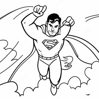 Supermen Yuksek Ucuyor Boyama Sayfasi 17337-3787